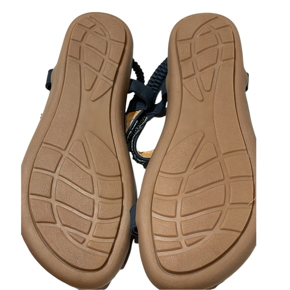 💥SALE💥SIKETU NAVY JEWELED FLIP FLOP SANDALS SZ - Picture 8 of 11